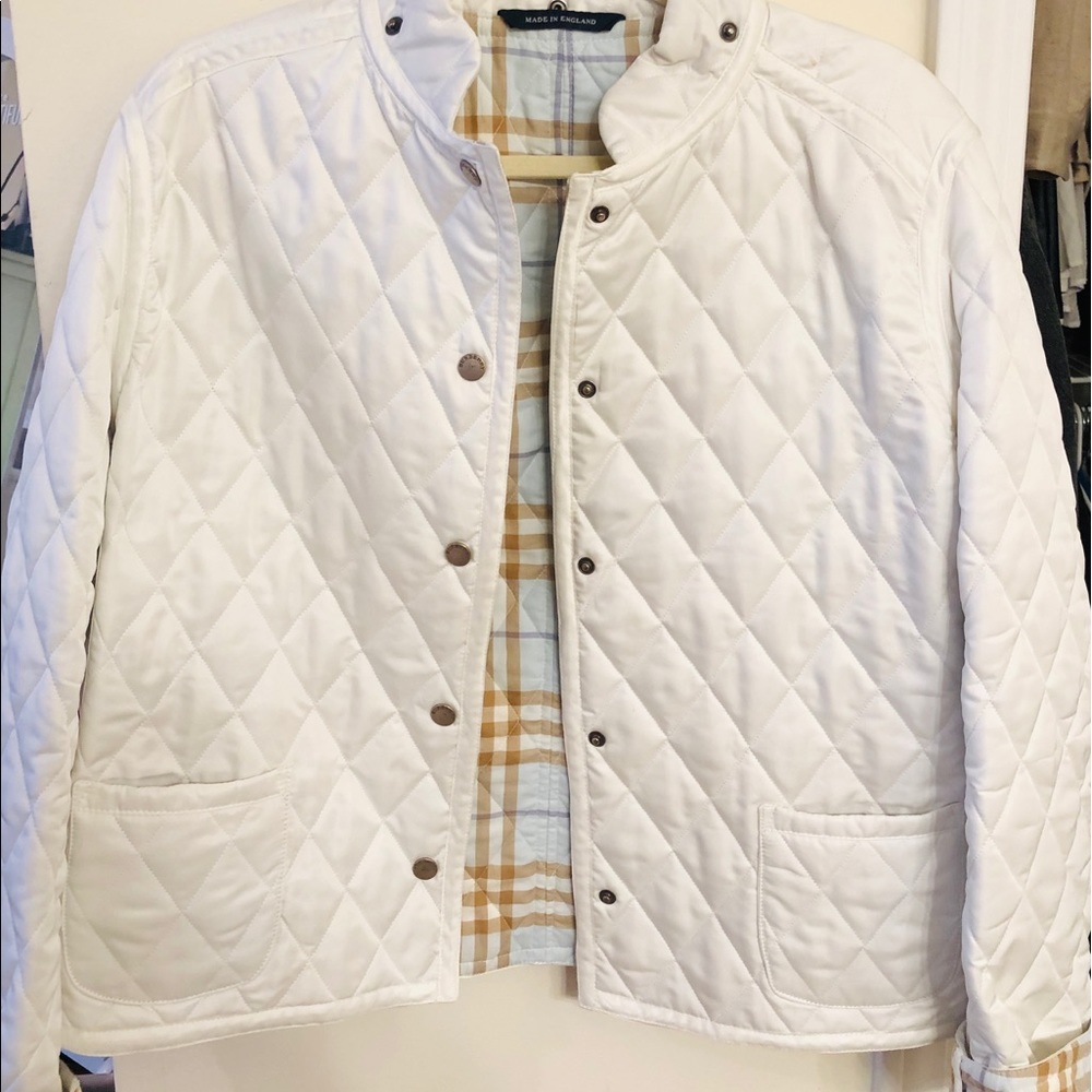 Burberry White quilted jacket